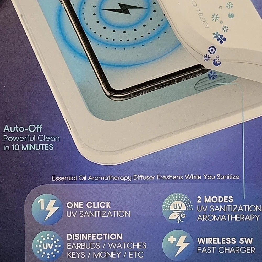 Wireless charger and UV sanitizer